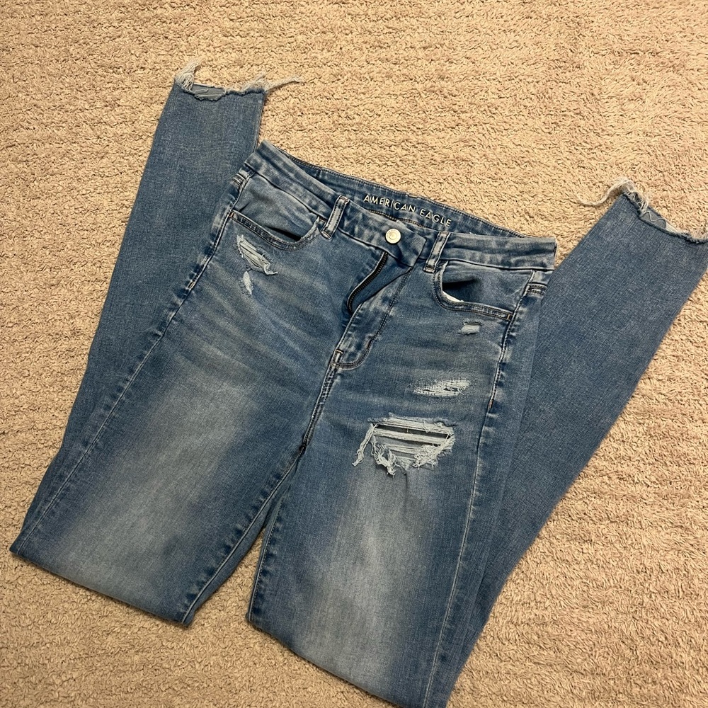 American Eagle Outfitters Skinny High-rise Jeans with Distressing